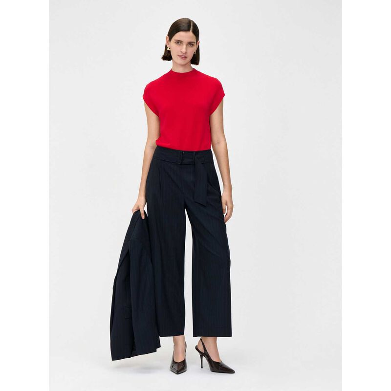 Veronika Maine Red Drop Shoulder Funnel Neck Knit image number 2